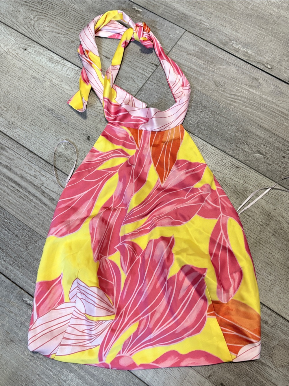 Sigrid Olsen Pink and Yellow Tropical Sca